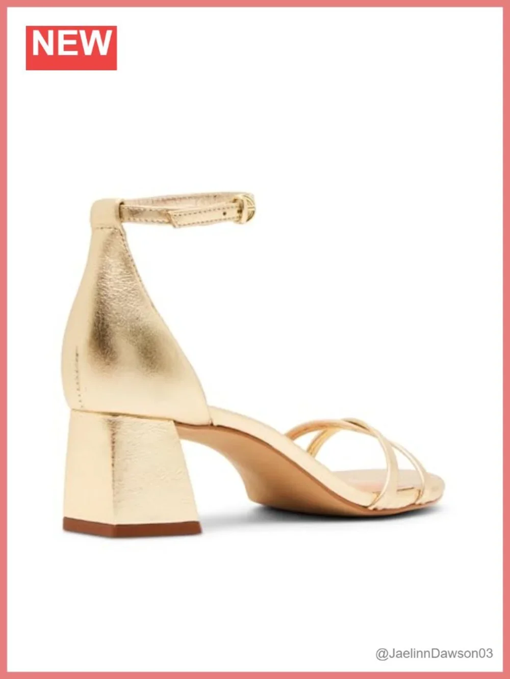 Women's Rae Heeled Sandals Block Heel Ankle Strap Leather